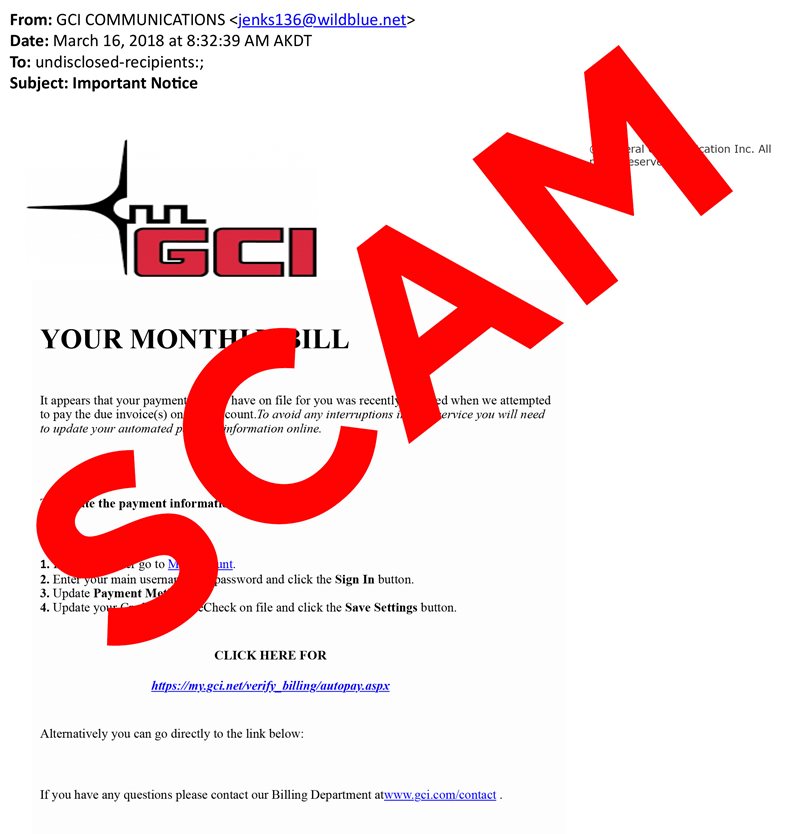 Email Scam Example