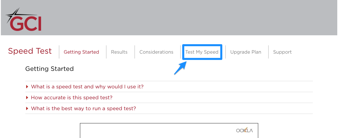 GCI Broadband Speed Test | GCI
